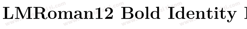 LMRoman12 Bold Identity H字体转换